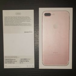 iPhone 7 Plus, Rose Gold, 256GB, Box Only