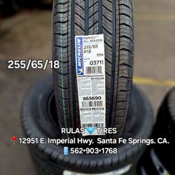 255/65/18 MICHELIN PRIMACY ALL-SEASON •Brand new tires / Llantas nuevas ¤ DM 📞 for a Quote. 
