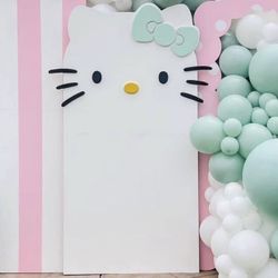 Hello Kitty wood party backdrop panel