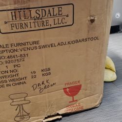 Hillsdale Venus Contemporary Swivel Bar Stool 