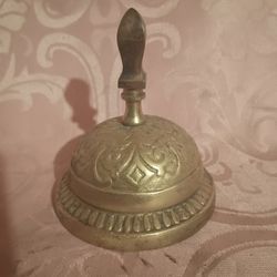 Vintage Victorian Eastlake Hotel Table Top Brass Bell