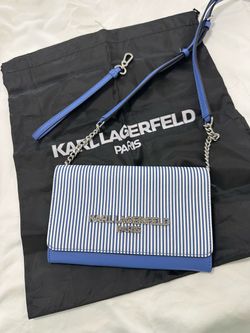 Karl Lagerfeld Paris Striped Crossbody Bag
