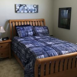 Full Size Comforter Set (blue/gray)