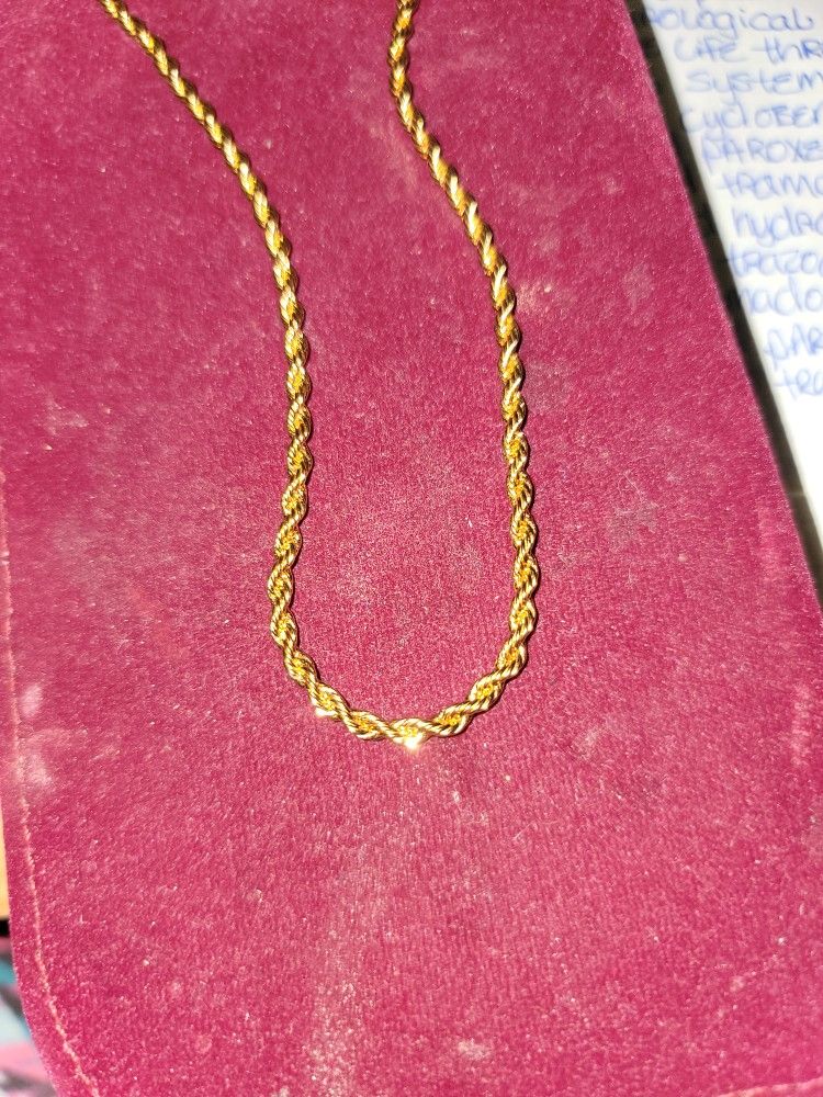 20 Inch Gold Filled Rope Chain 2mm