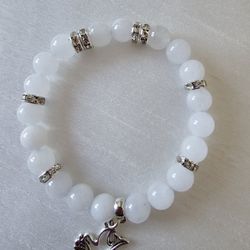 White Jade Stone Bracelets 