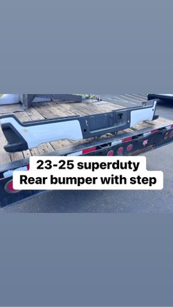 White Super duty Rear Bumper With Step. 17-22 Or 23-25