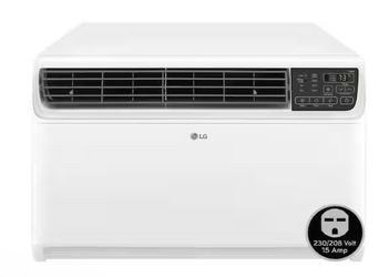 LG 23,500 BTU 230/208-Volt Window Air Conditioner Unit Cools 1450sq. ft. w/ Dual Inverter,Wi-Fi Enabled and Remote in White