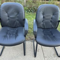 100% Leather Lobby Chairs 