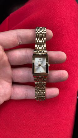 Bulova Gold-Tone Diamond Accent Watch