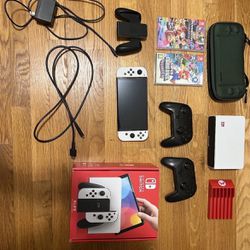 Oled Switch Console Bundle With Games And All The Accessories 