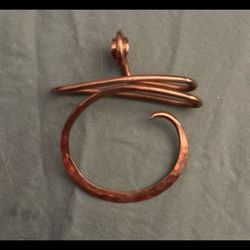 cold forage copper pendant