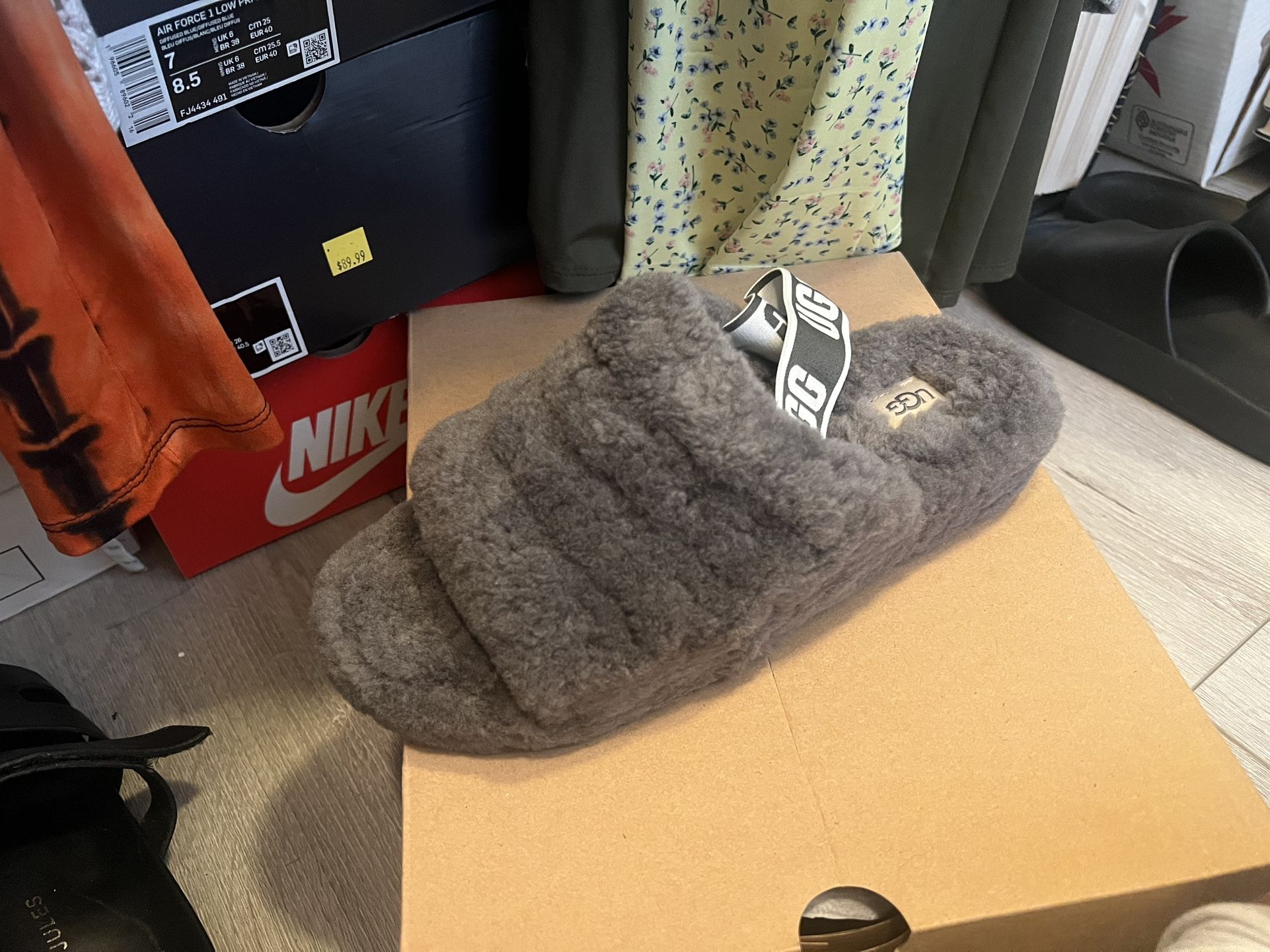 Uggs Slides, Teddy Fur Grey