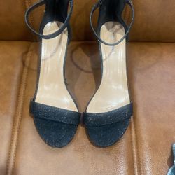 Black glittery heels