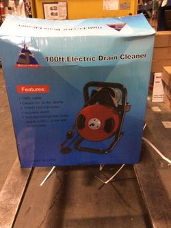 100 Ft Drain Cleaner. Máquina Para Destapar Caños De Cocina Baños Oficina De 100 Pies 