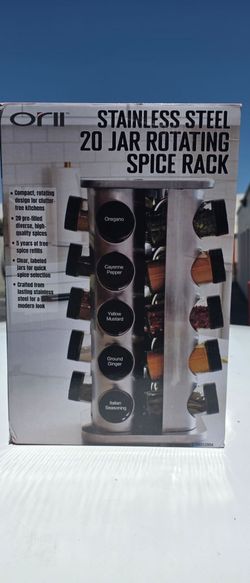 Oril 20 jar stainless steel  spice rack