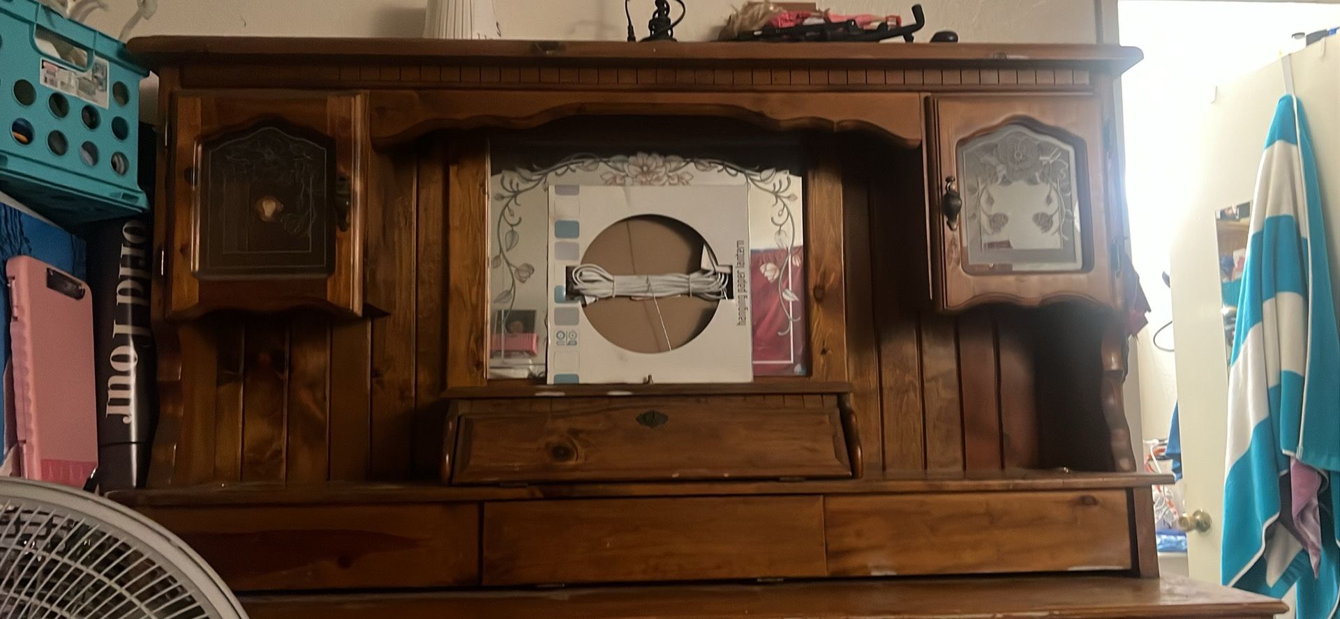 20 years old cedar wood Shelf storage unit dresser not...