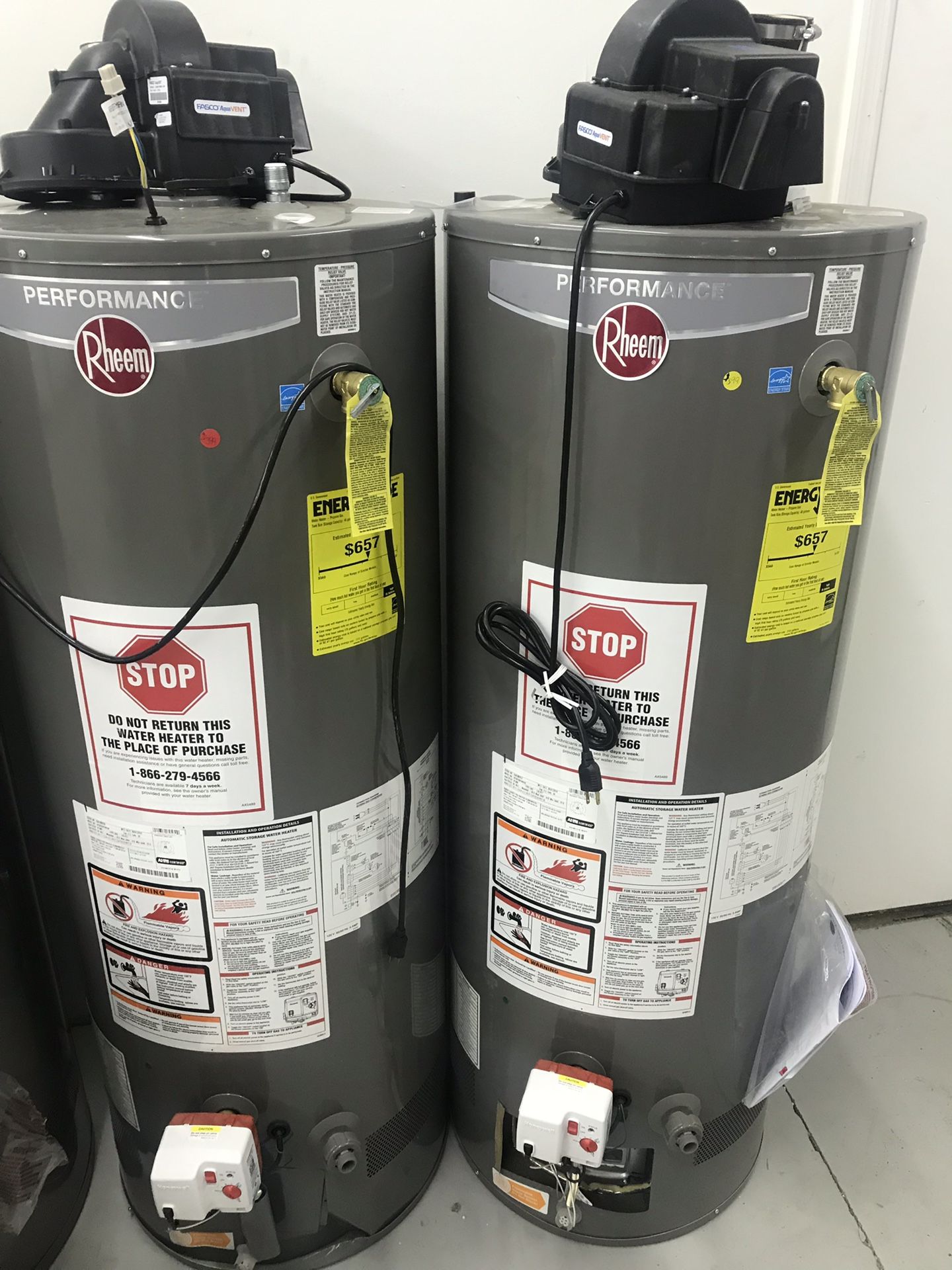 Rheem 50gal water heater with vent propane