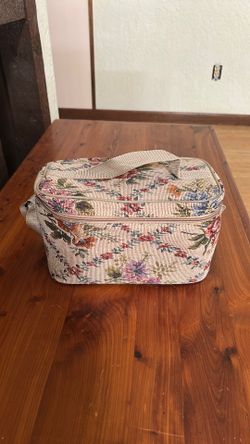 Vintage Floral Tapestry Cosmetic Toiletry Travel Bag