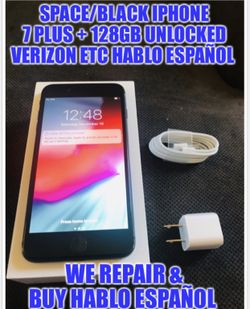 Matte black Apple iPhone 7 + plus 128gb of memory space . Está como nuevo para nuestros países o aca