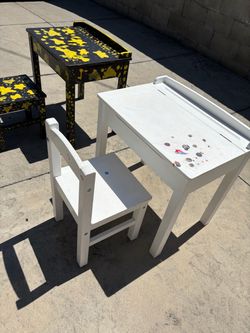 Children’s desks with chairs, each $20