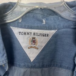 Vintage Tommy Hilfiger denim button-down long sleeve shirt