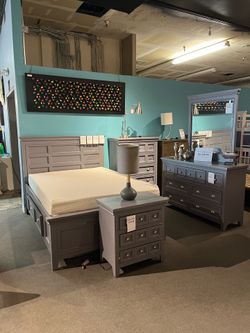 Grey 4PC Full Bedroom Set