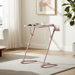 Homy Casa Baseline Pink Tray Coffee Table Adjustable for Home and Office Open Box