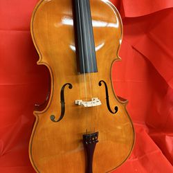 Beautiful 4/4 Full Size Gloss Cello with New Bow, Digital Tuner, Rosin, Case $380 Firm