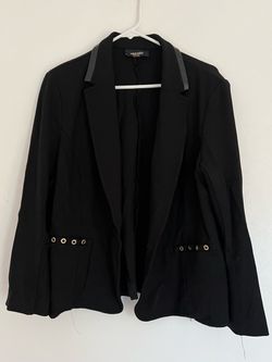 Nine West Black Open-Front Blazer
