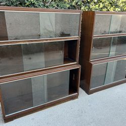 1950s Minty Oxford Stacking Library Bookcases – Pair