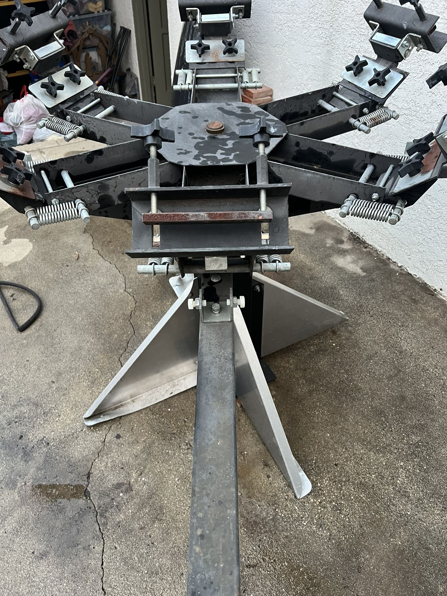 4 Base 6 Color Manual Screen Printing Press