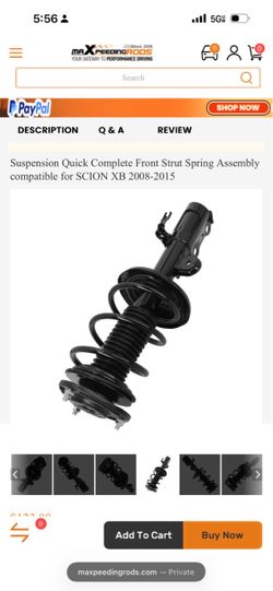 Front Complete Struts w/ Sway Bar Spring compatible for Toyota Camry SE XSE XLE 2018-2023