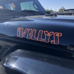Jeep Willys Hood Decal 
