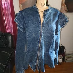 Fashion Nova Plus Size Jean Jacket Size 3x
