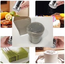 ☕🍰 Brand New 304 Stainless Steel Fine Mesh Powder Shaker with Moisture-Proof Lid