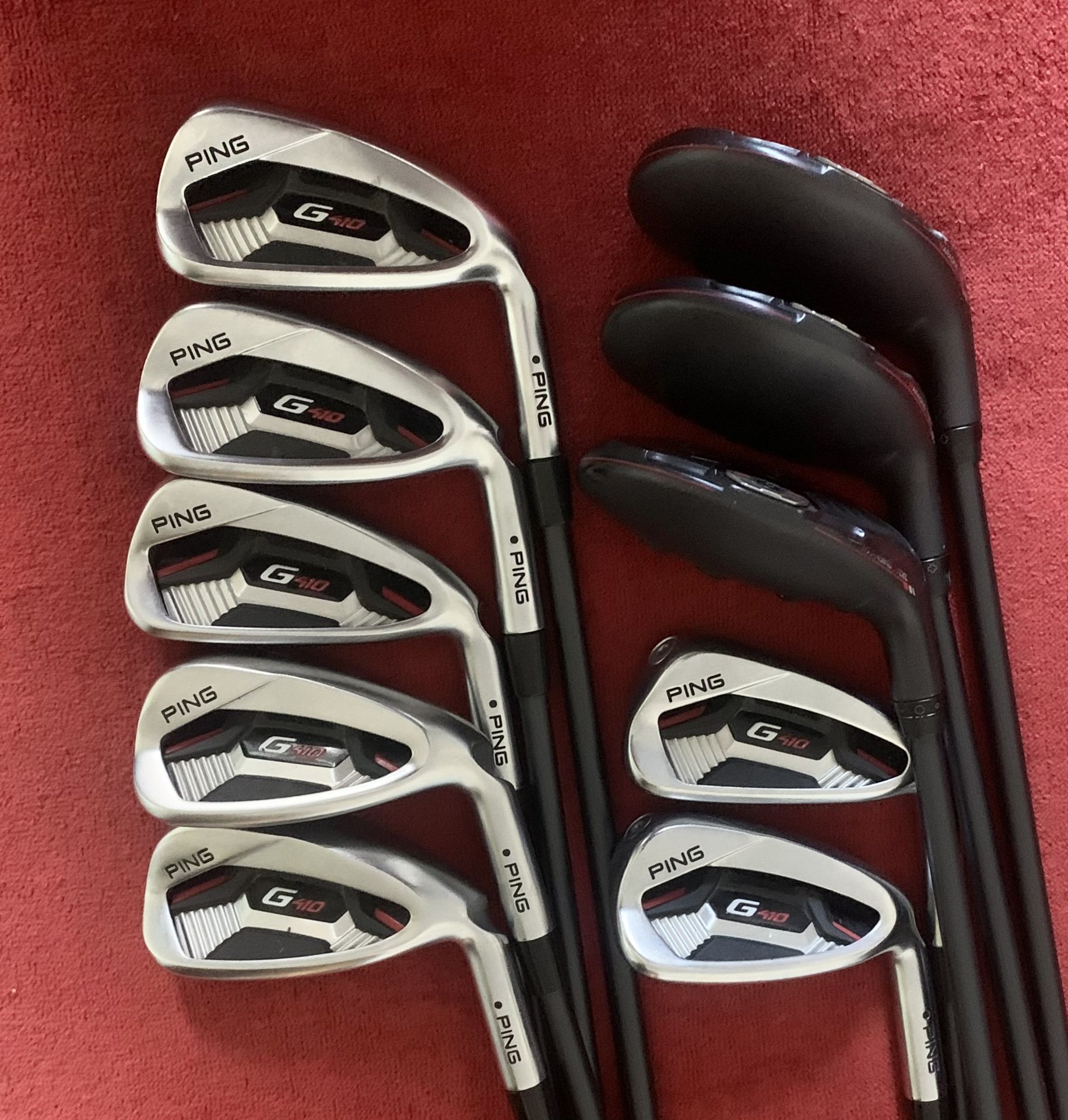 Ping G410 Hybrids/Irons Combo Set Senior Flex 2H,3H,4H 5PW UW for