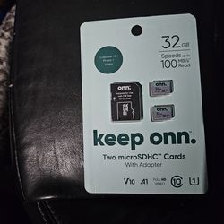 NEW ONN 32GB Micro SDHC CARDS. $10