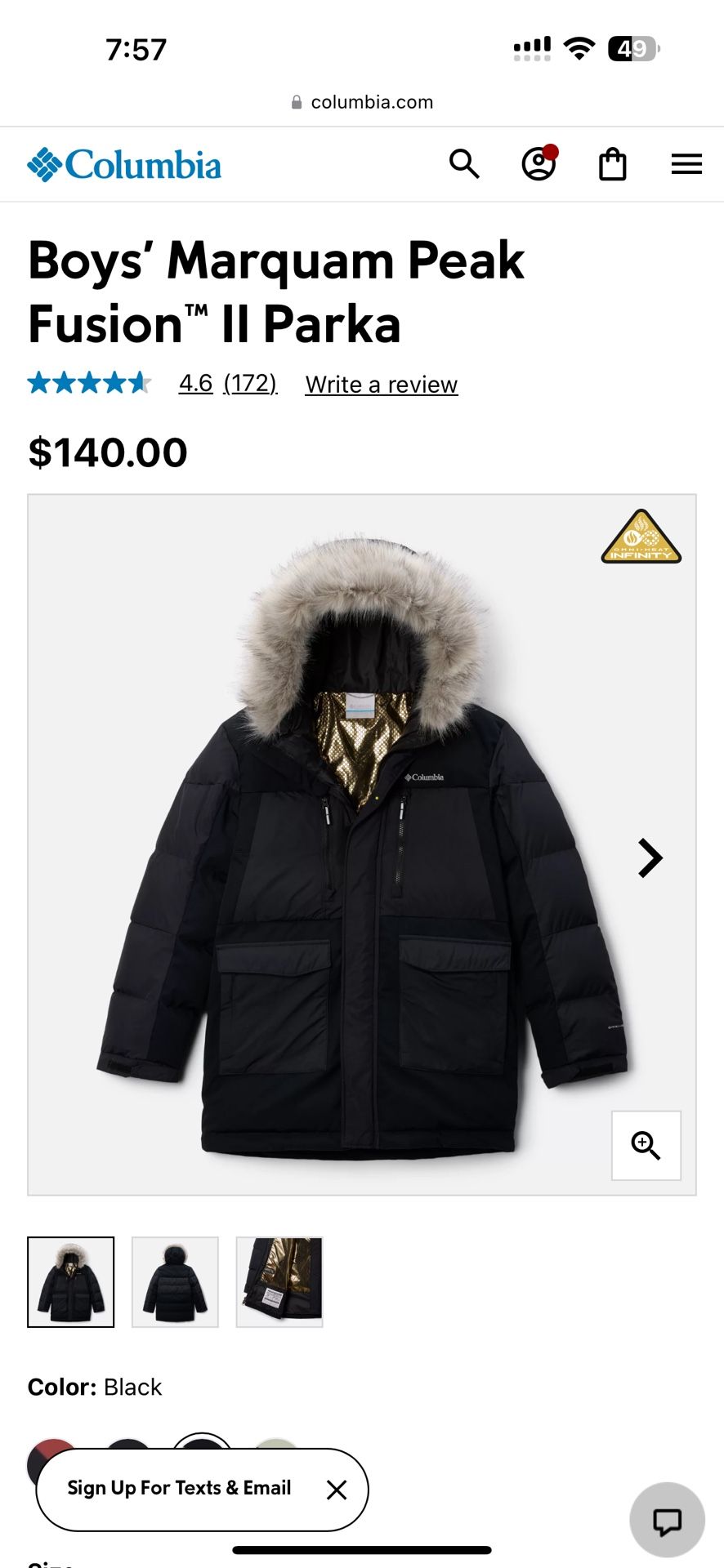 Boys' Marquam Peak Fusion™ II Parka Columbia