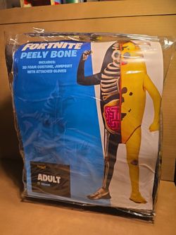 Fornite Peely Bone Halloween Costume men's medium