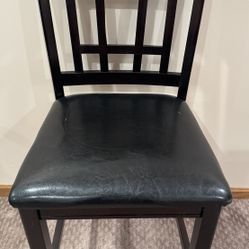 Wooden high island Chair with Black Cushion