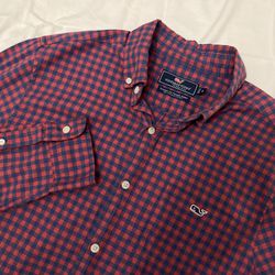 Vineyard Vines Men's Multicolor Plaid Cotton Long Sleeve Classic Fit Tucker Shirt S