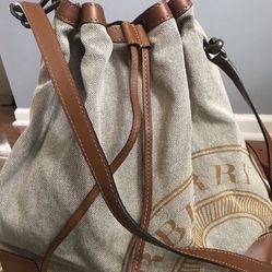 Large Authentic Burberry Canvas Handbag gym\travel