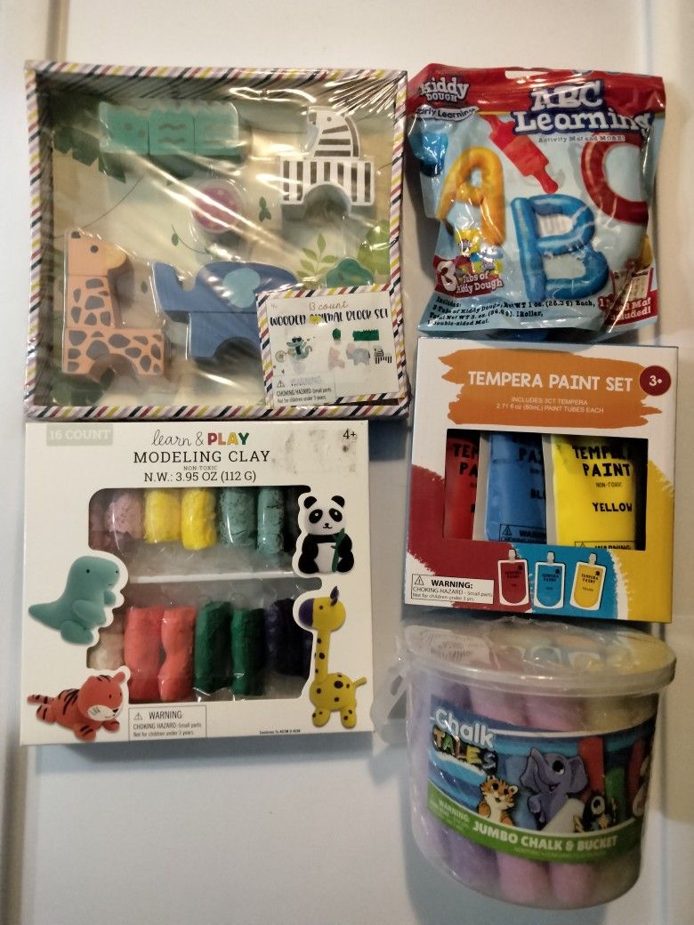 Learning & Paint Clay Chalk Dough Lot Set (Brand New)