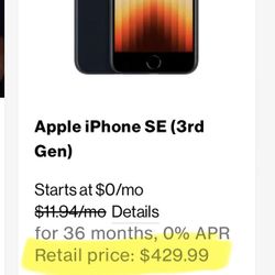 iPhone Se (3rd Gen)Red 64g