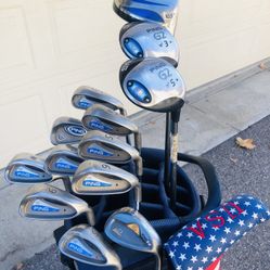 Ping G Golf Set Irons 3–PW, SW with Steel Shafts, Ping G Driver
