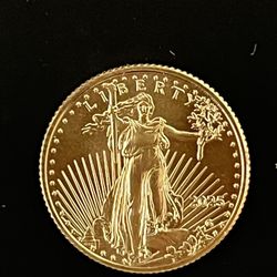 22k Solid Gold 1/10 Oz  $5 Gold American Eagle BU