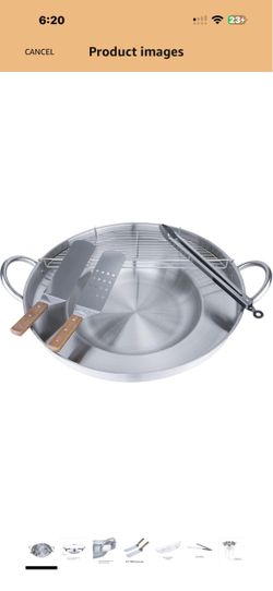 ARC 23" Heavy Duty Stainless Steel Concave Comal