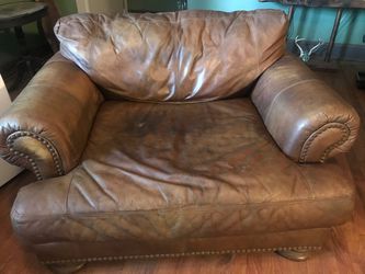 Vintage leather chair/ love seat