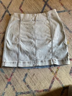 Light Wash Denim Mini Skirt