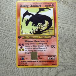 1st Edition Shining Charizard Bank Card Skin